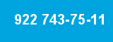 922 743-75-11
